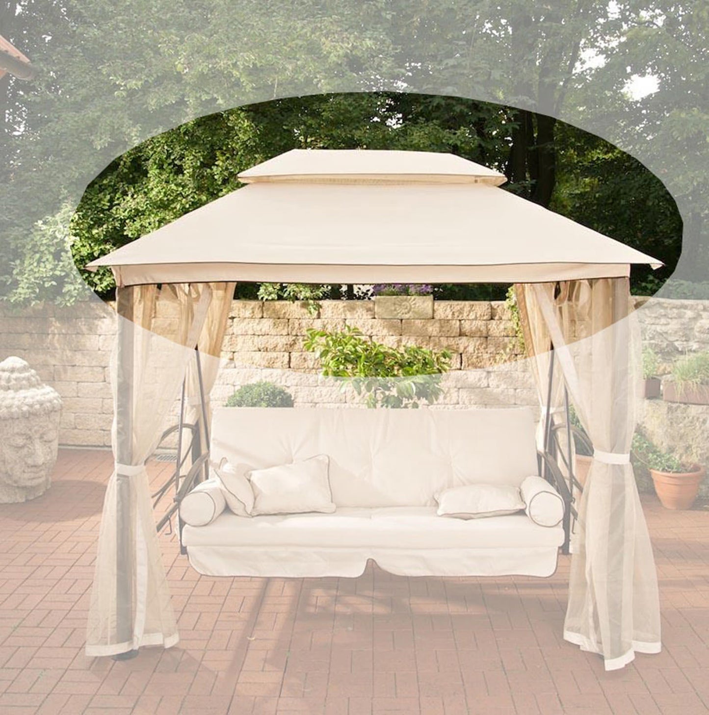 Stoff-Dach für Kenia Hollywoodschaukel - homemem39