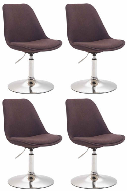 4er Set Esszimmerstühle Maverick Stoff - homemem39