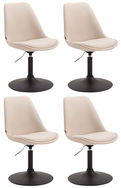 4er Set Esszimmerstühle Maverick Stoff - homemem39