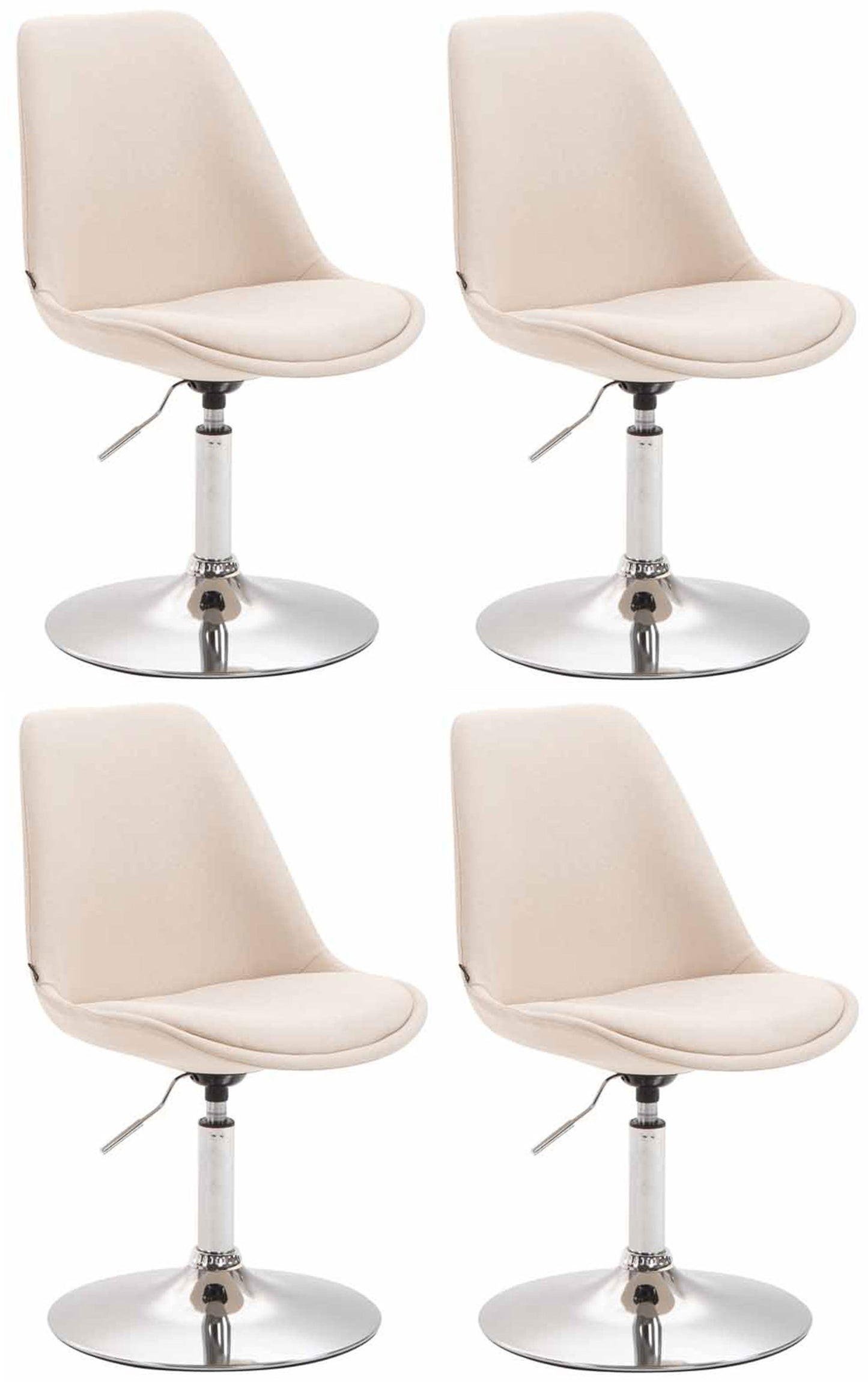 4er Set Esszimmerstühle Maverick Stoff - homemem39