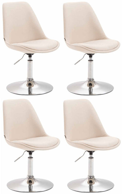 4er Set Esszimmerstühle Maverick Stoff - homemem39