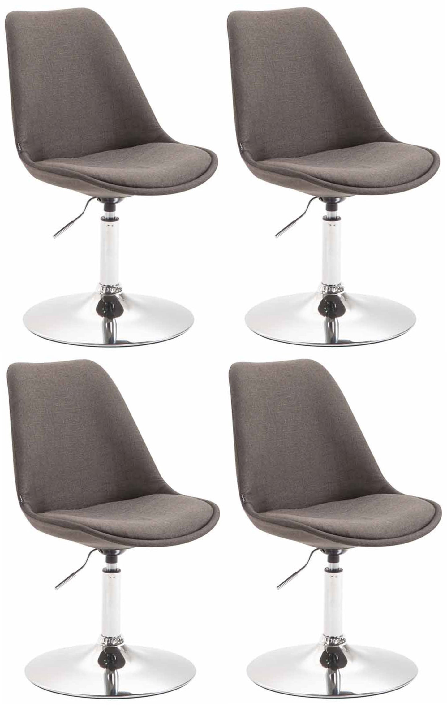 4er Set Esszimmerstühle Maverick Stoff - homemem39