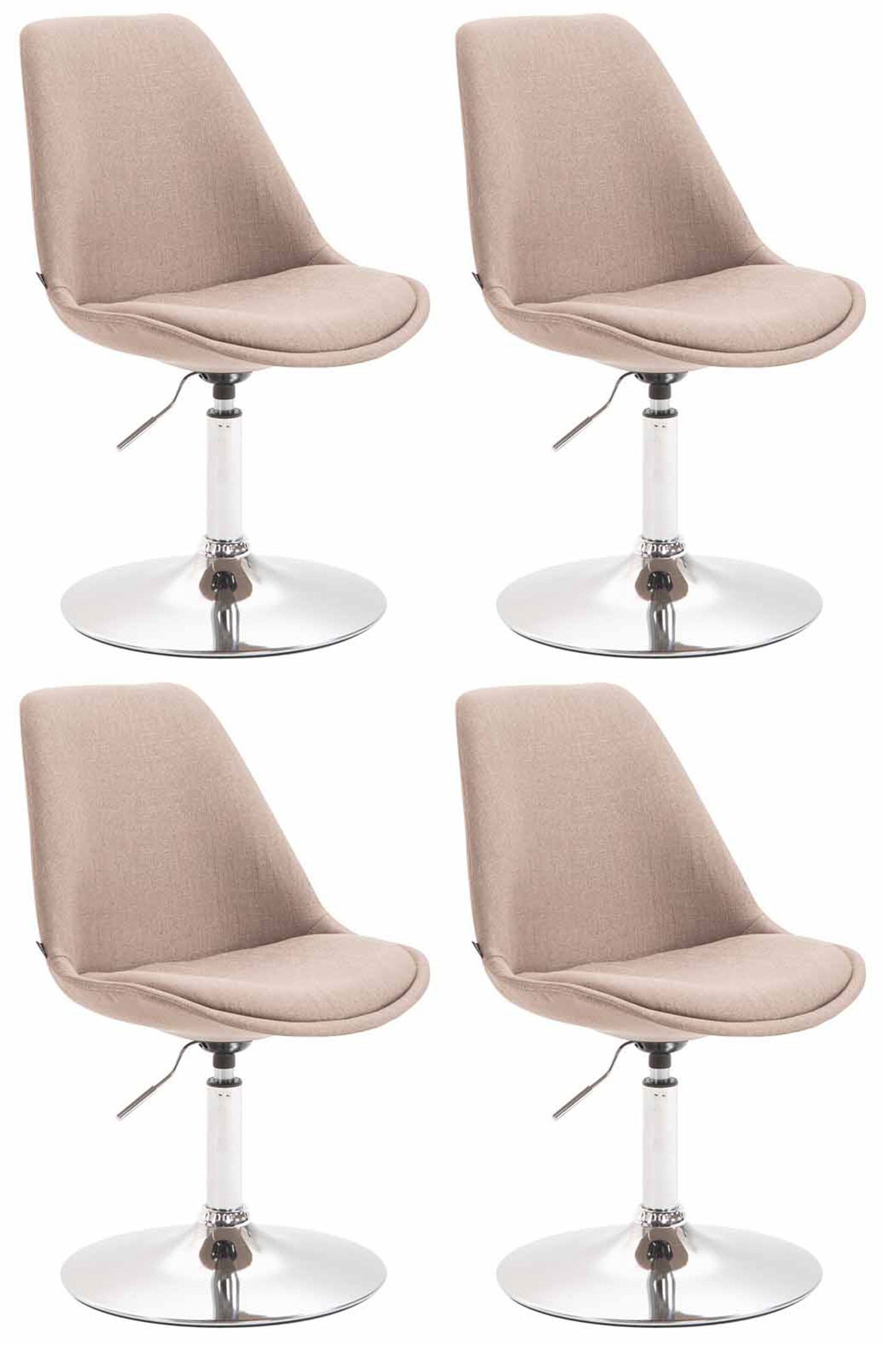 4er Set Esszimmerstühle Maverick Stoff - homemem39