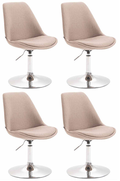 4er Set Esszimmerstühle Maverick Stoff - homemem39