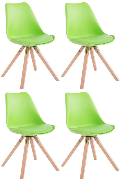 4er Set Stühle Toulouse Kunstleder Square - homemem39