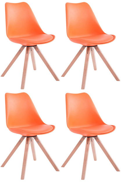 4er Set Stühle Toulouse Kunstleder Square - homemem39