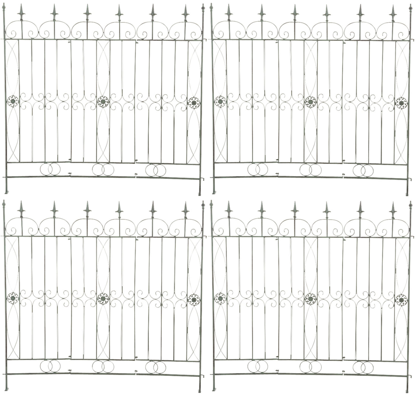 4er Set Gartenzäune Mangold - homemem39