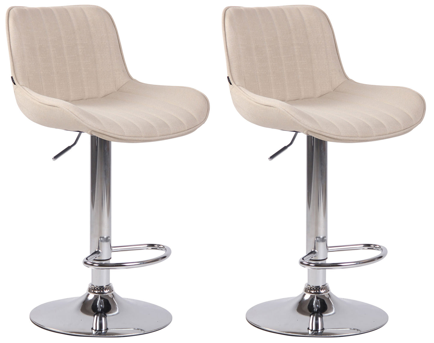 2er Set Barhocker Lentini Stoff - homemem39