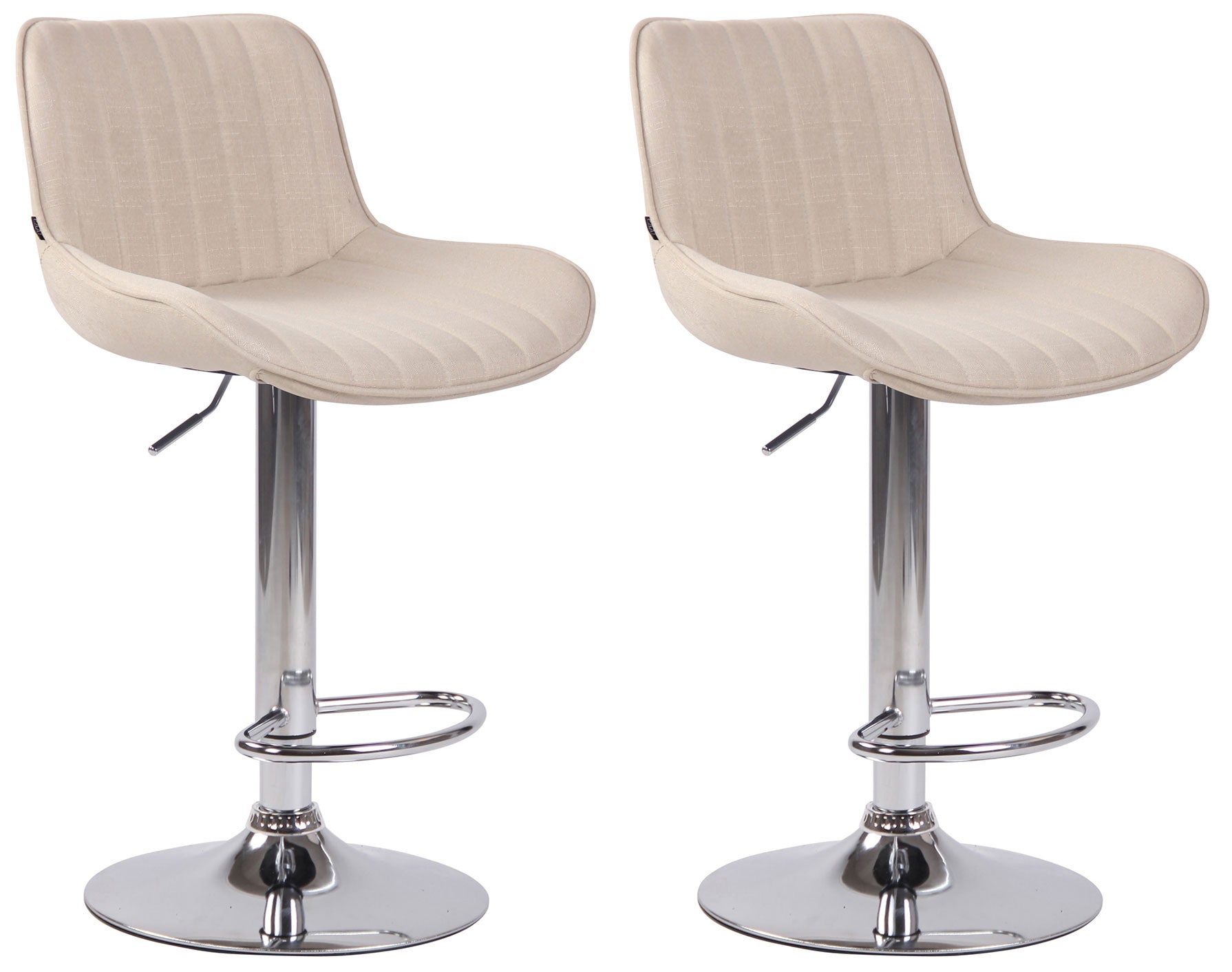 2er Set Barhocker Lentini Stoff - homemem39