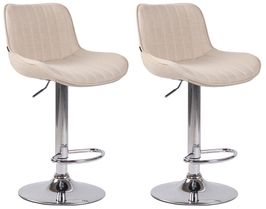 2er Set Barhocker Lentini Stoff - homemem39