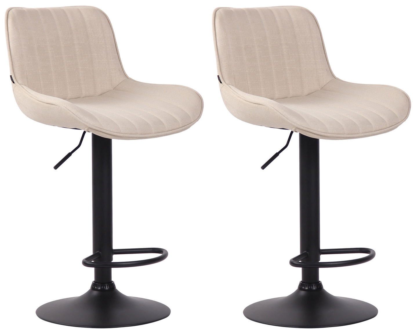 2er Set Barhocker Lentini Stoff - homemem39