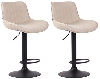 2er Set Barhocker Lentini Stoff - homemem39