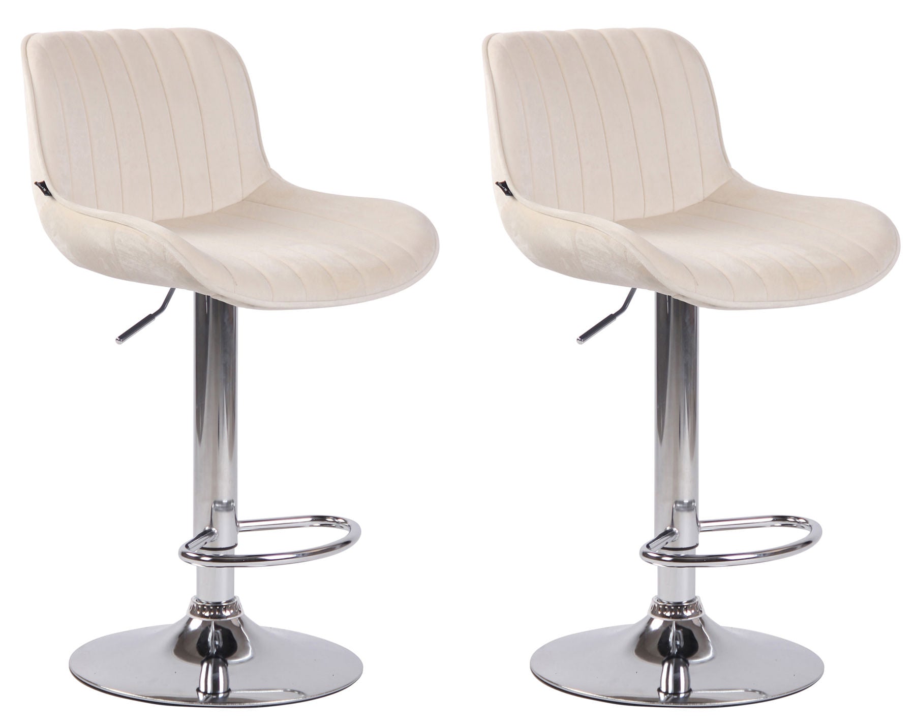 2er Set Barhocker Lentini Samt - homemem39