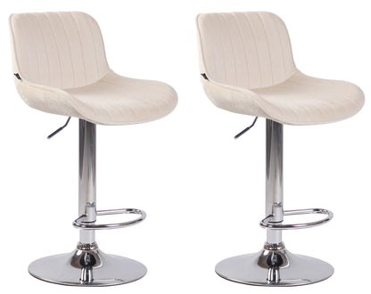 2er Set Barhocker Lentini Samt - homemem39