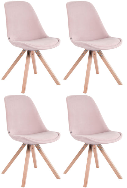 4er Set Stühle Toulouse Samt Square - homemem39