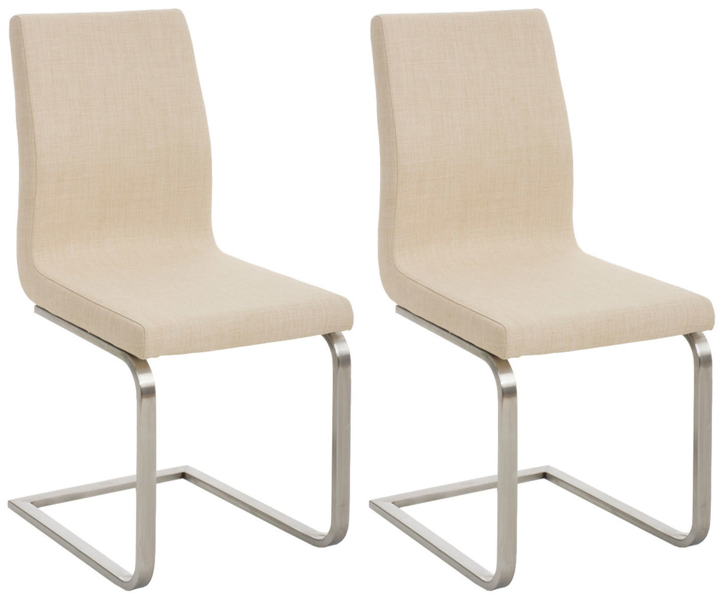 2er Set Esszimmerstühle Belfort Stoff - homemem39