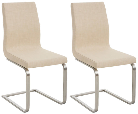 2er Set Esszimmerstühle Belfort Stoff - homemem39