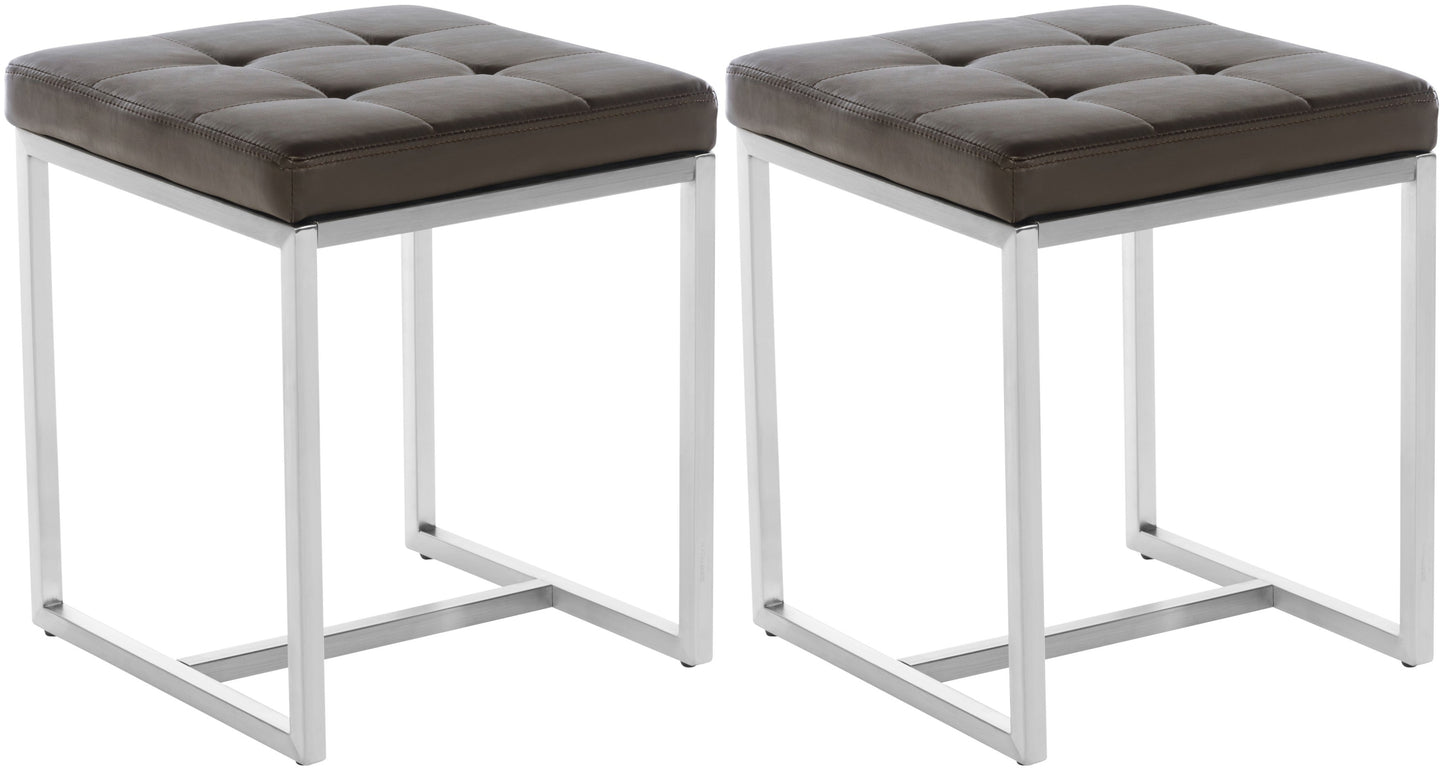 2er Set Edelstahl Sitzhocker Barci - homemem39