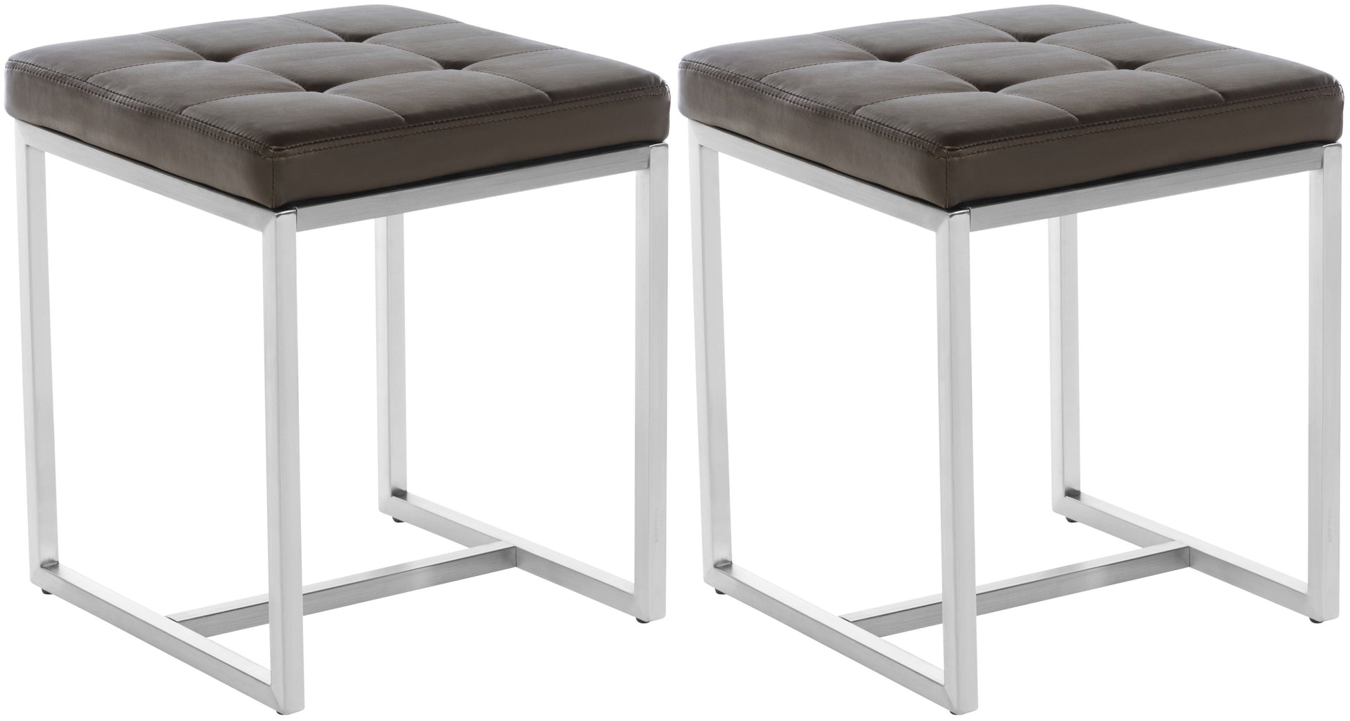 2er Set Edelstahl Sitzhocker Barci - homemem39