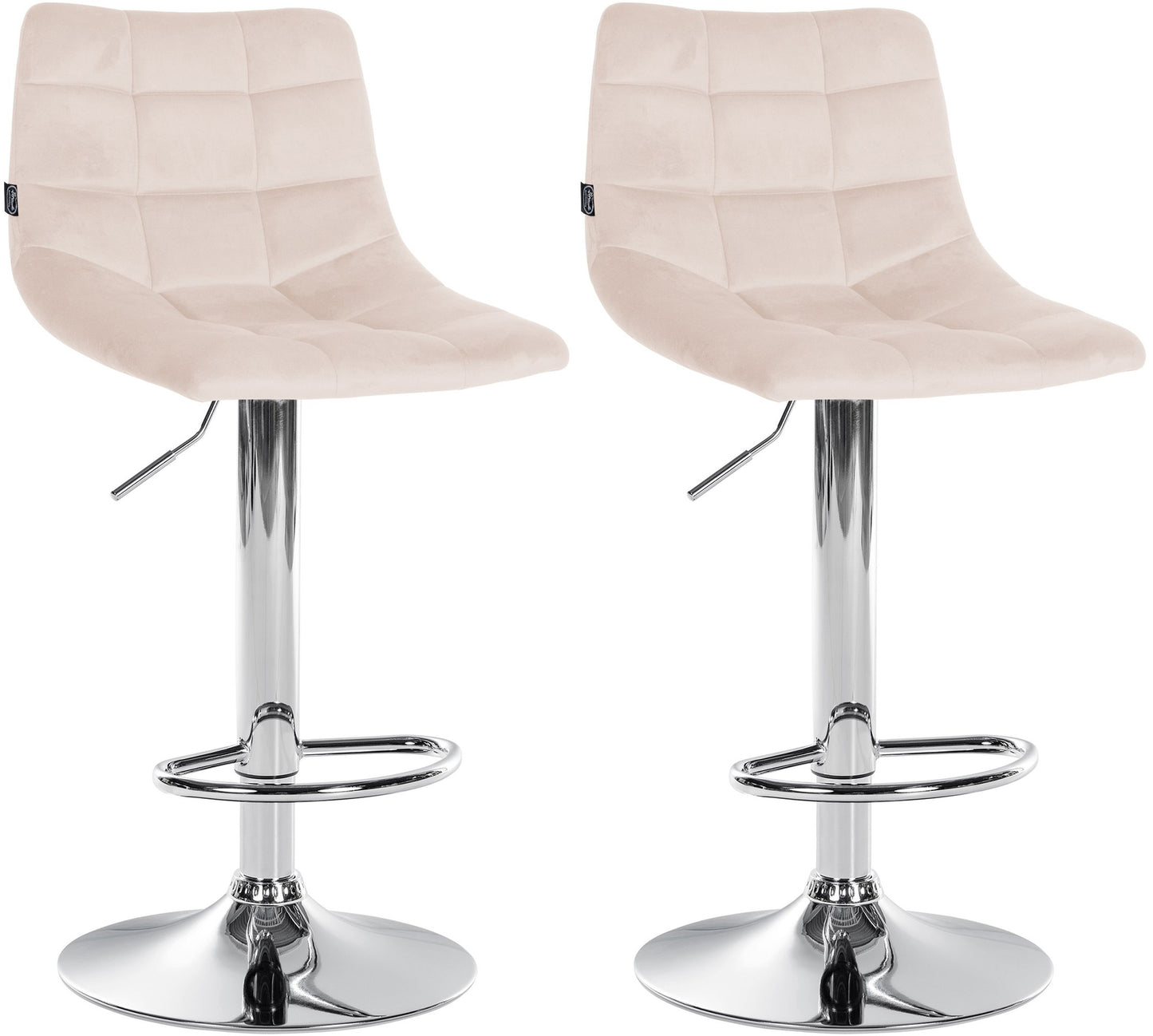 2er Set Barhocker Jerry Samt - homemem39