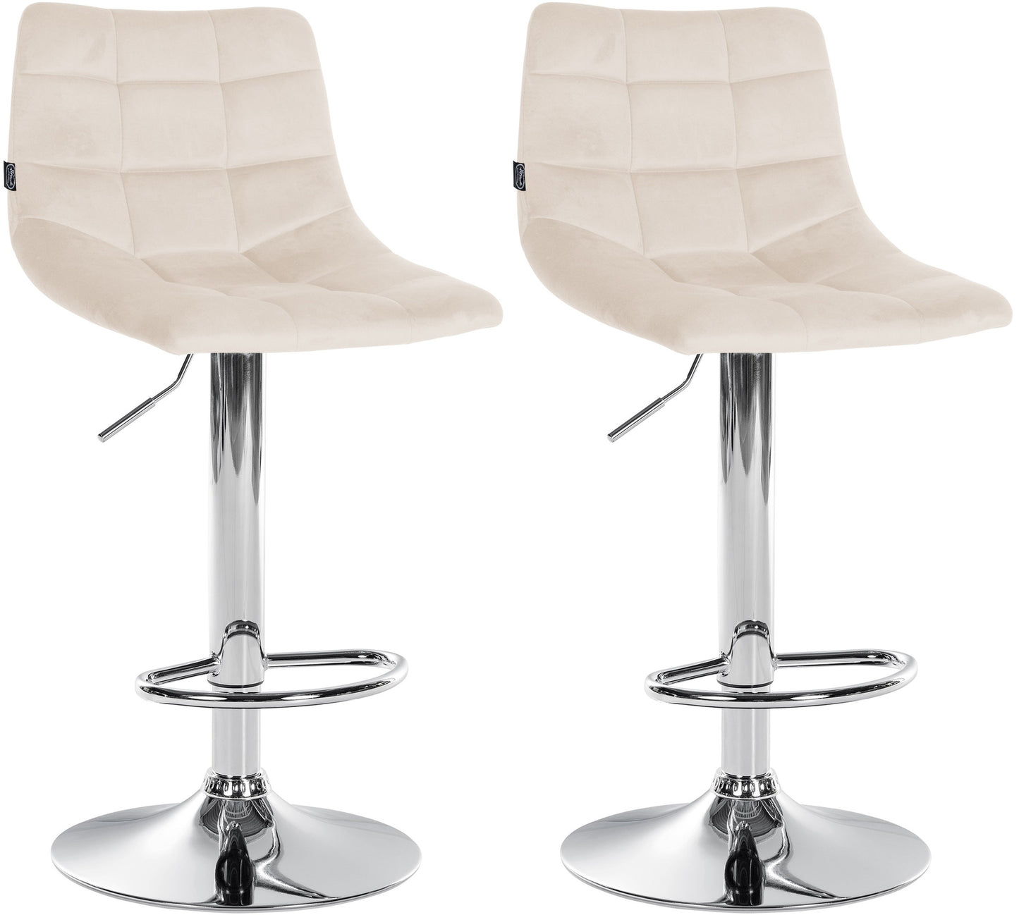 2er Set Barhocker Jerry Samt - homemem39