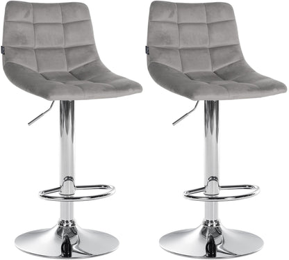 2er Set Barhocker Jerry Samt - homemem39