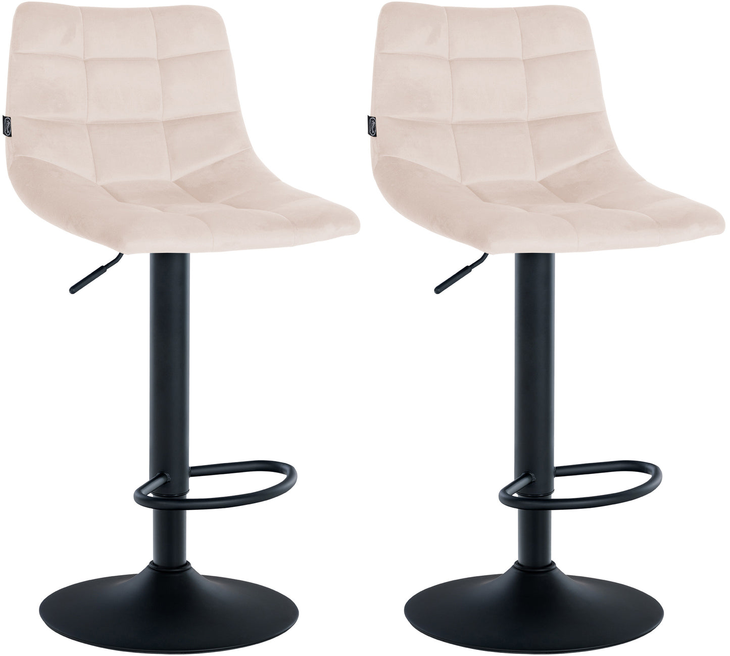 2er Set Barhocker Jerry Samt - homemem39
