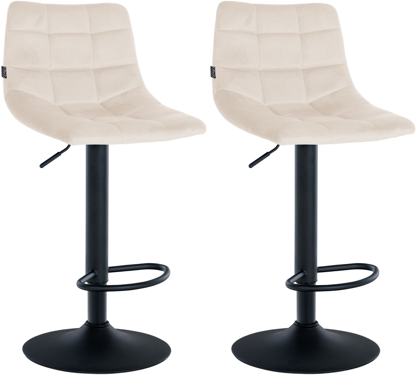 2er Set Barhocker Jerry Samt - homemem39