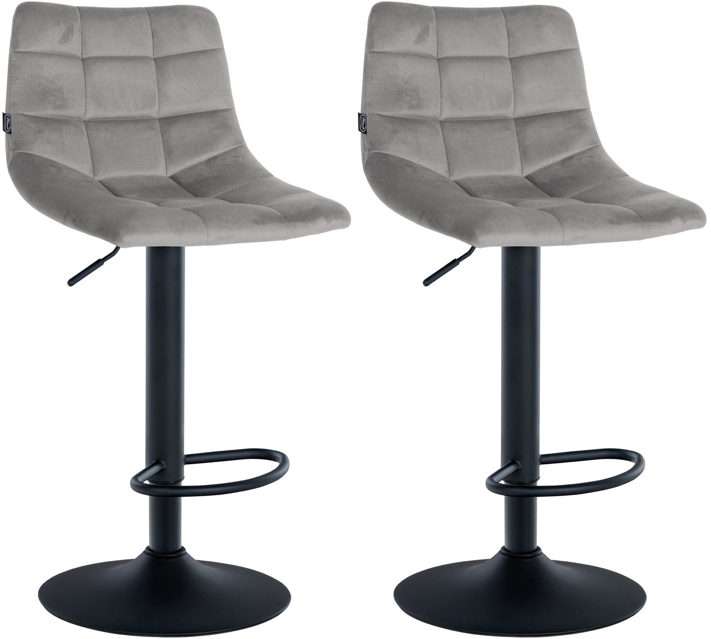 2er Set Barhocker Jerry Samt - homemem39