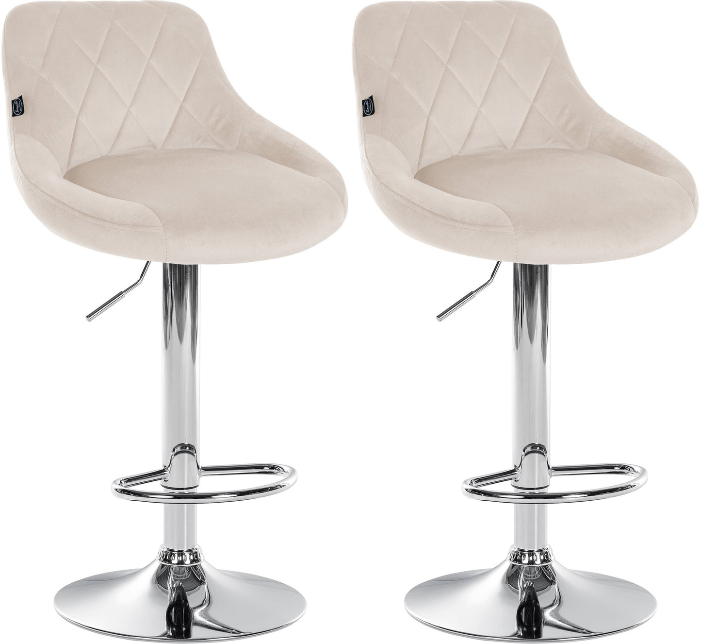 2er Set Barhocker Lazio Samt - homemem39