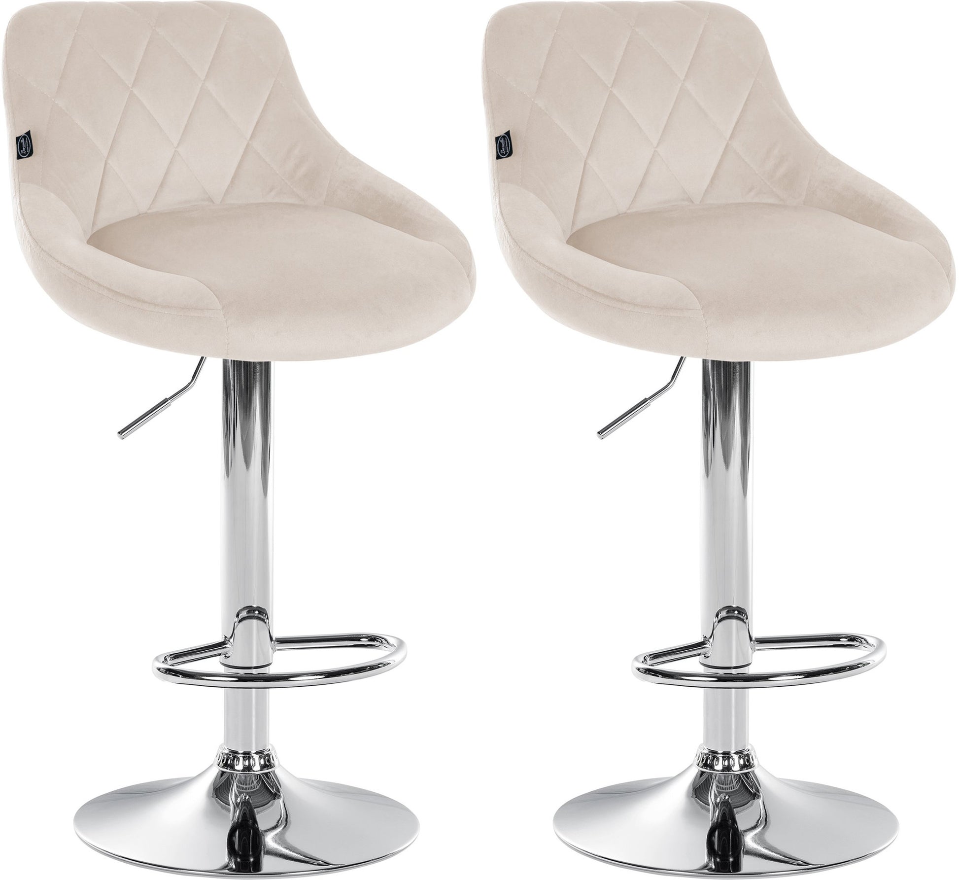 2er Set Barhocker Lazio Samt - homemem39