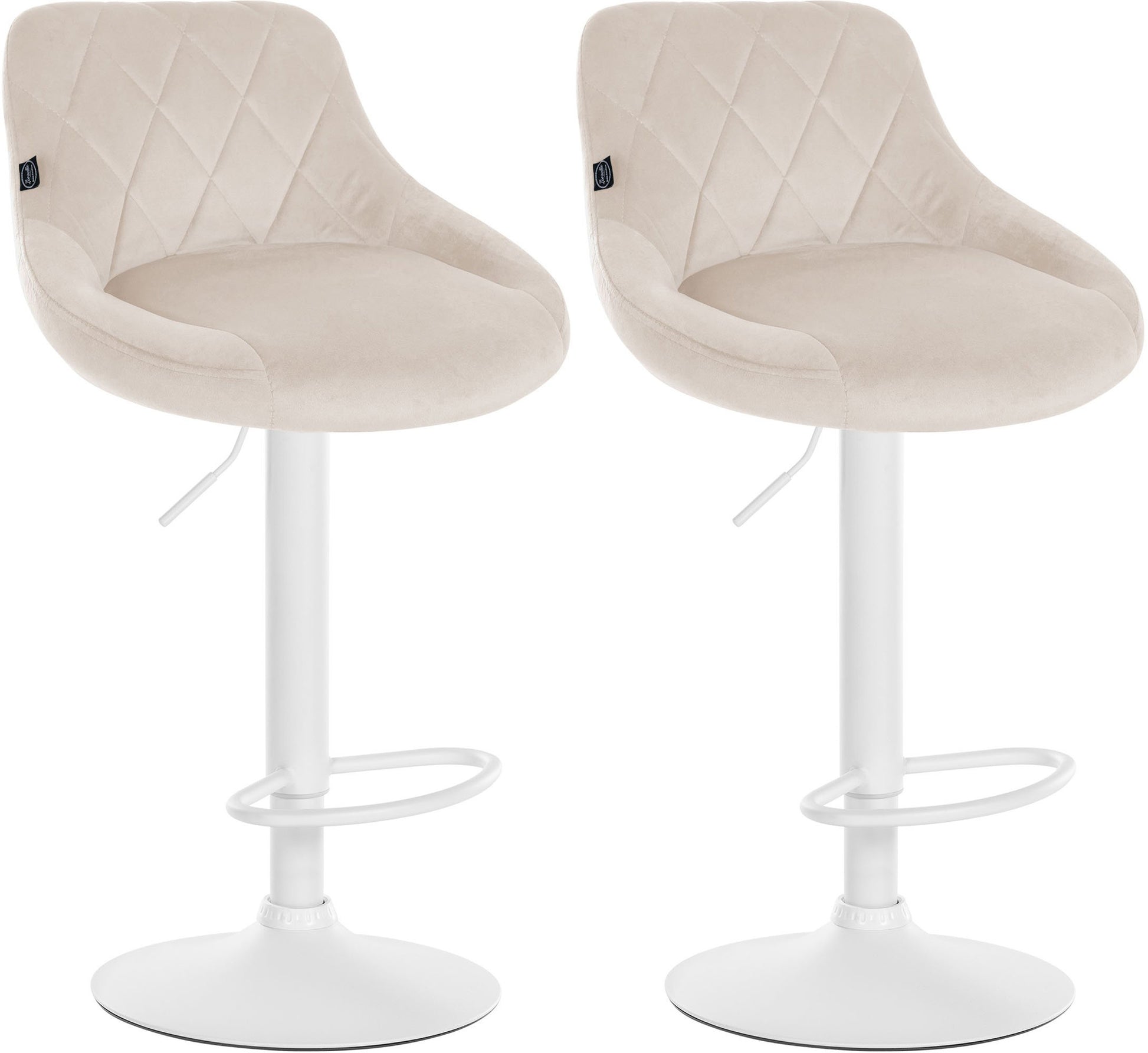 2er Set Barhocker Lazio Samt - homemem39