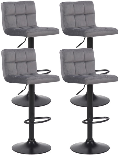 4er Set Barhocker Feni Samt - homemem39