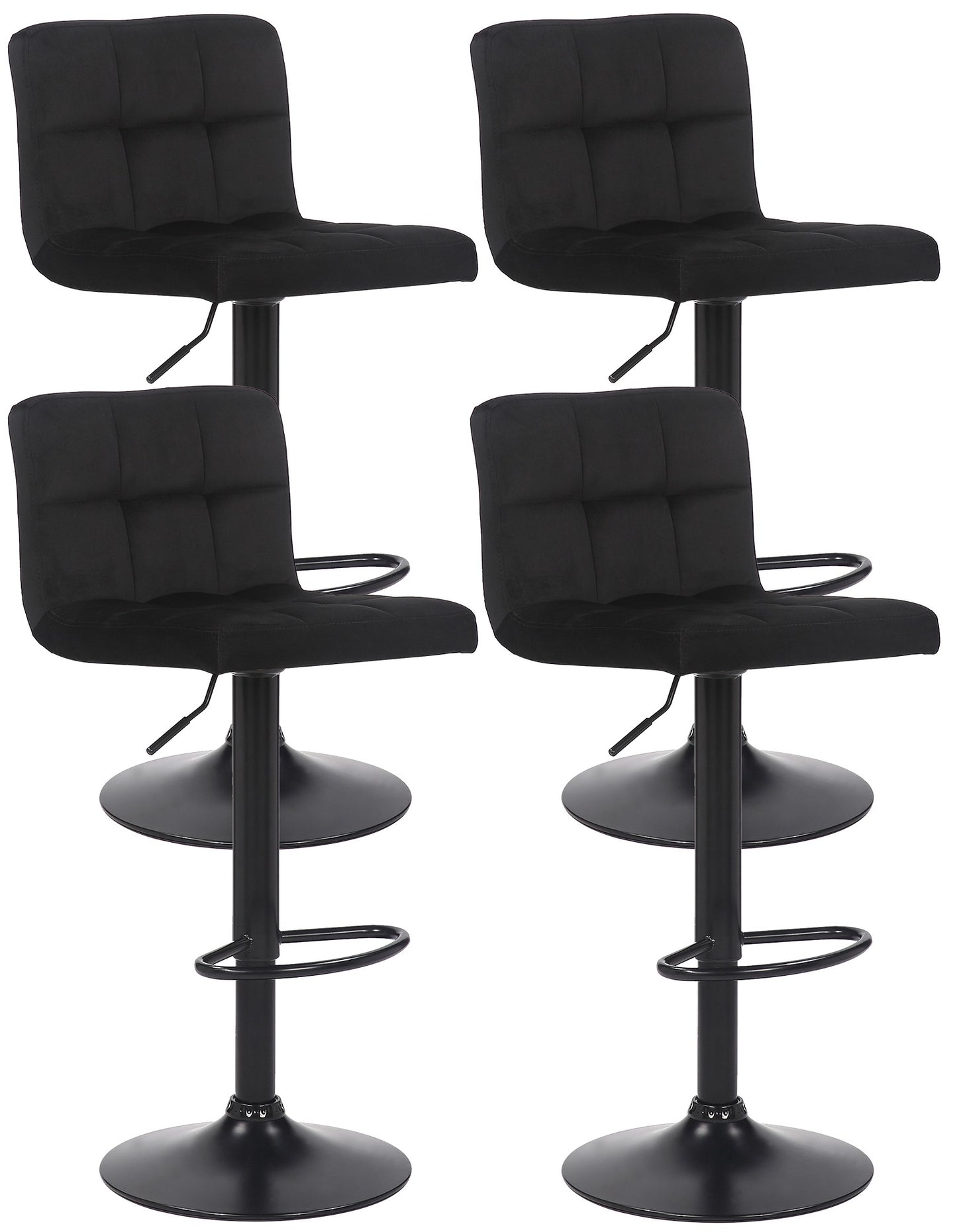 4er Set Barhocker Feni Samt - homemem39