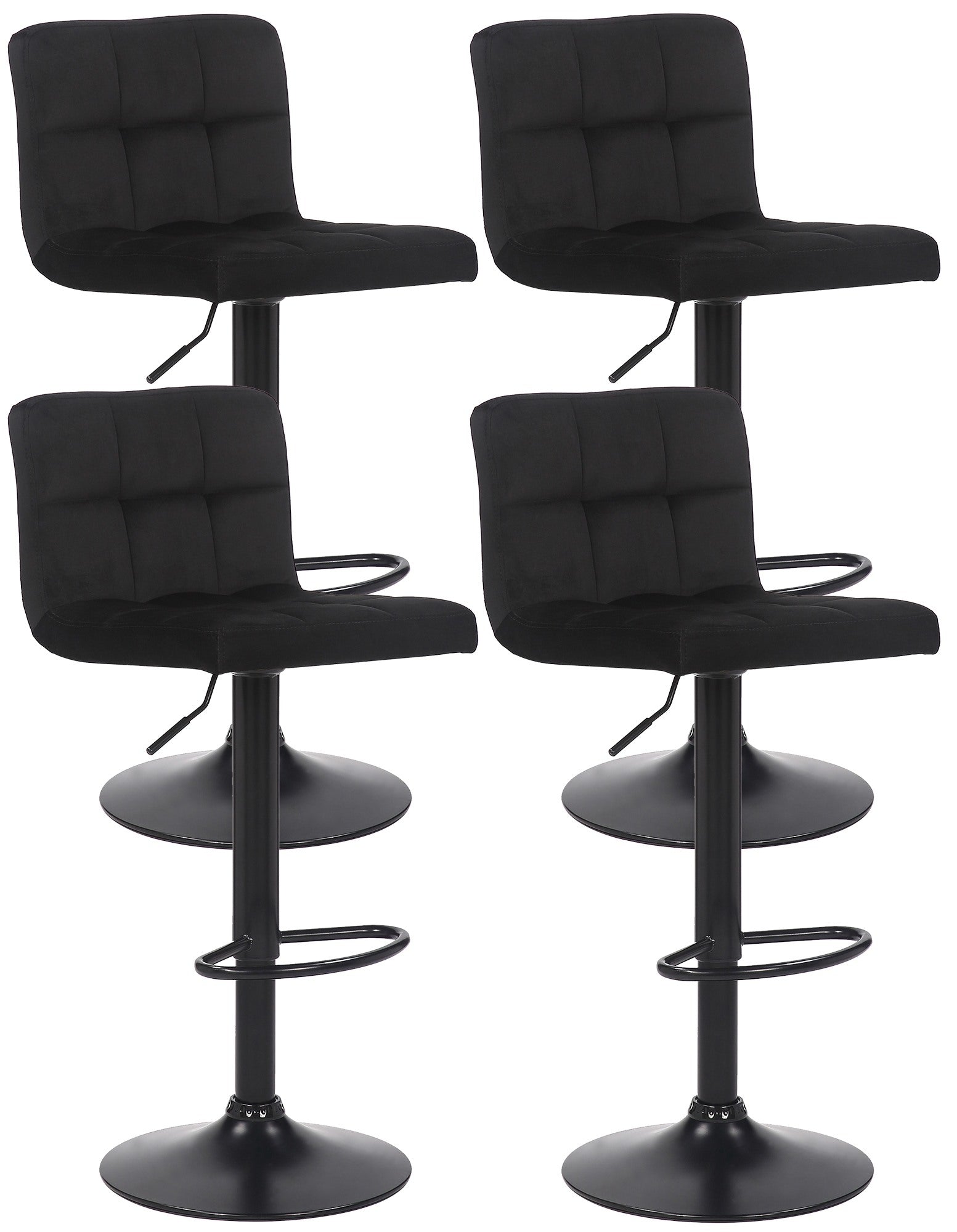 4er Set Barhocker Feni Samt - homemem39