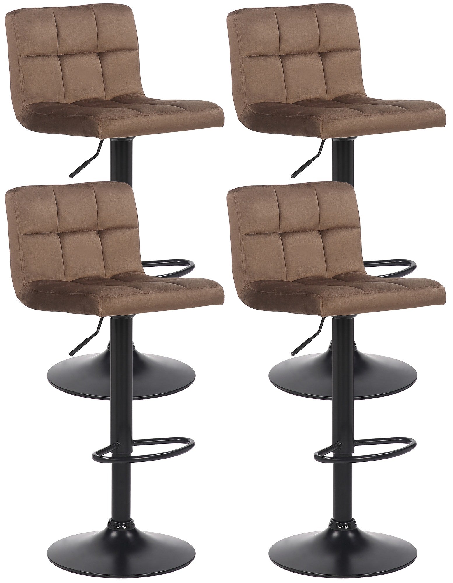 4er Set Barhocker Feni Samt - homemem39