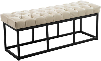 Sitzbank Amun Kunstleder Schwarz - homemem39