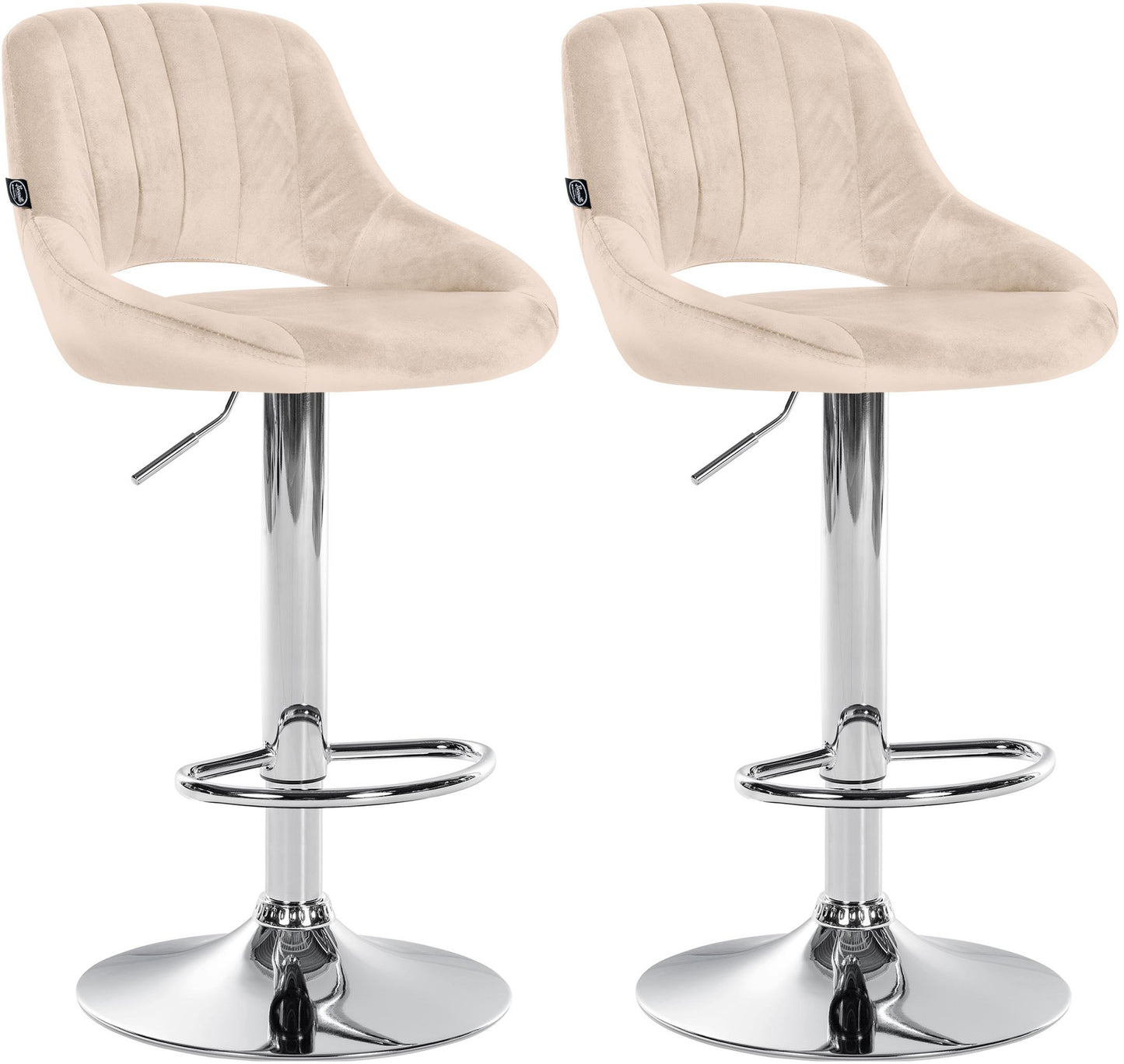 2er Set Barhocker Milet Samt - homemem39