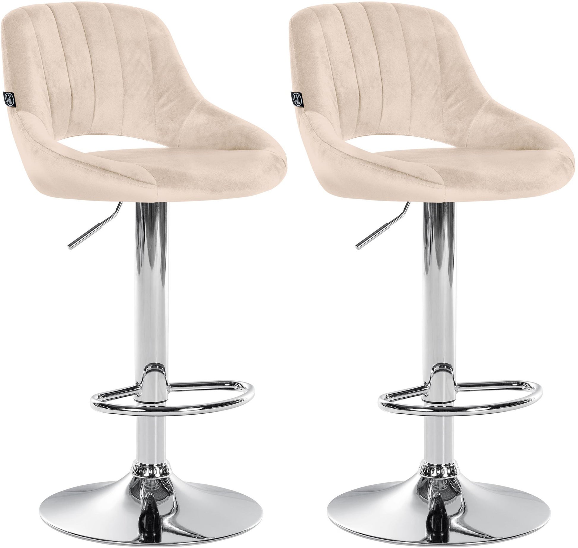 2er Set Barhocker Milet Samt - homemem39