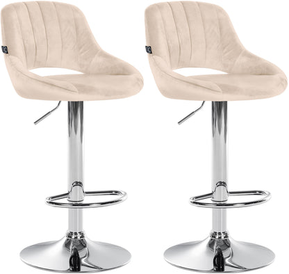2er Set Barhocker Milet Samt - homemem39