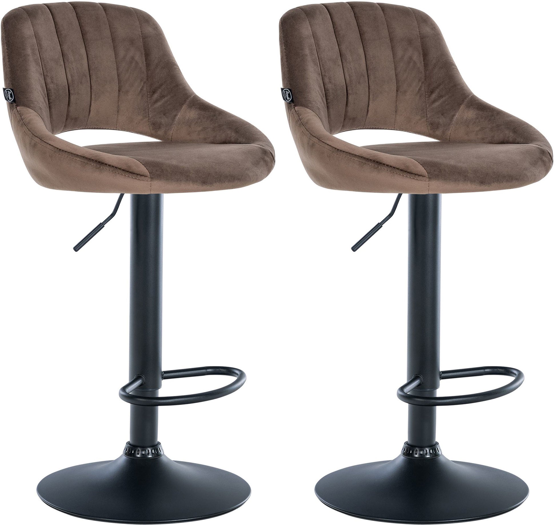 2er Set Barhocker Milet Samt - homemem39