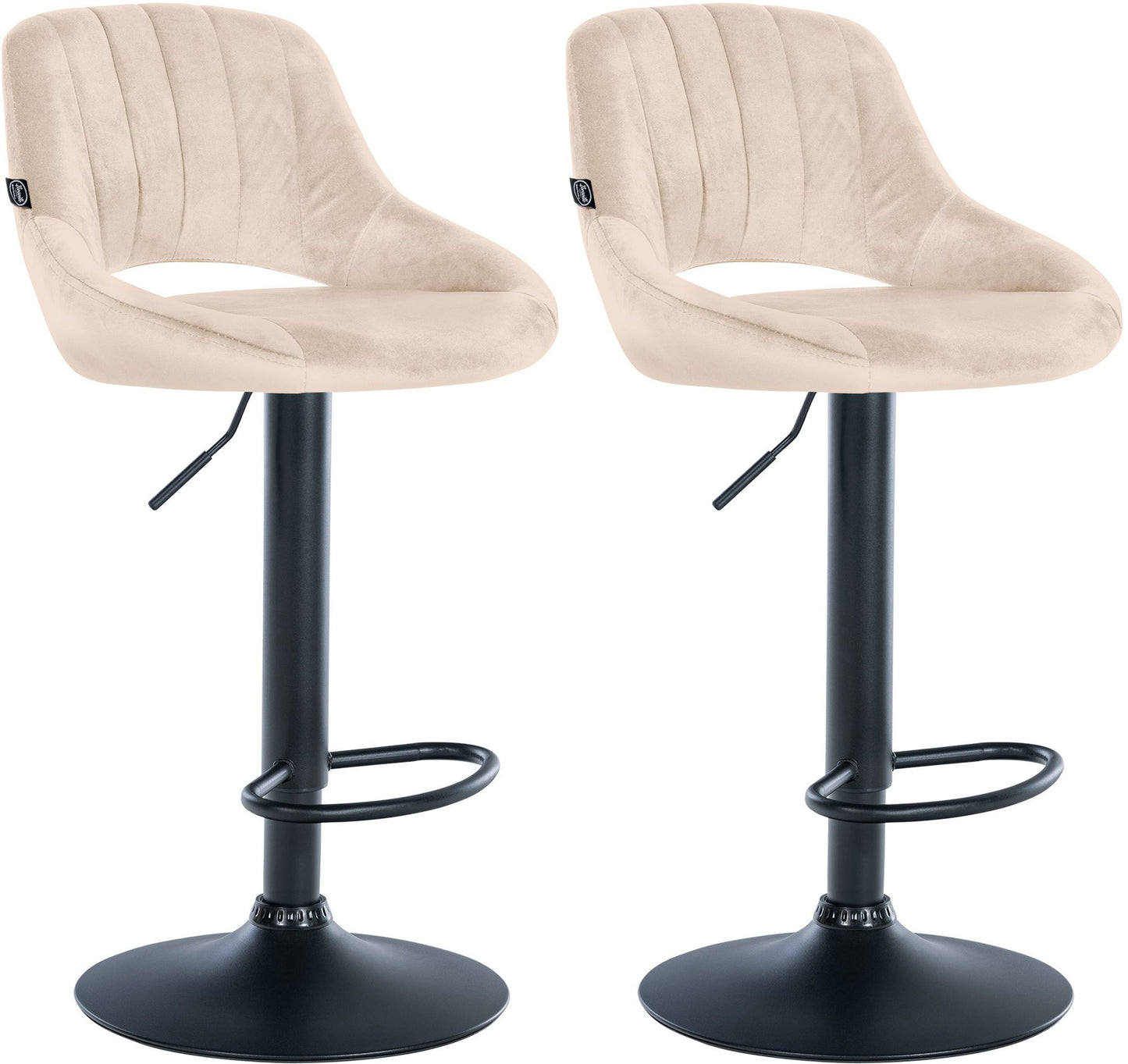 2er Set Barhocker Milet Samt - homemem39