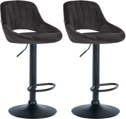 2er Set Barhocker Milet Samt - homemem39