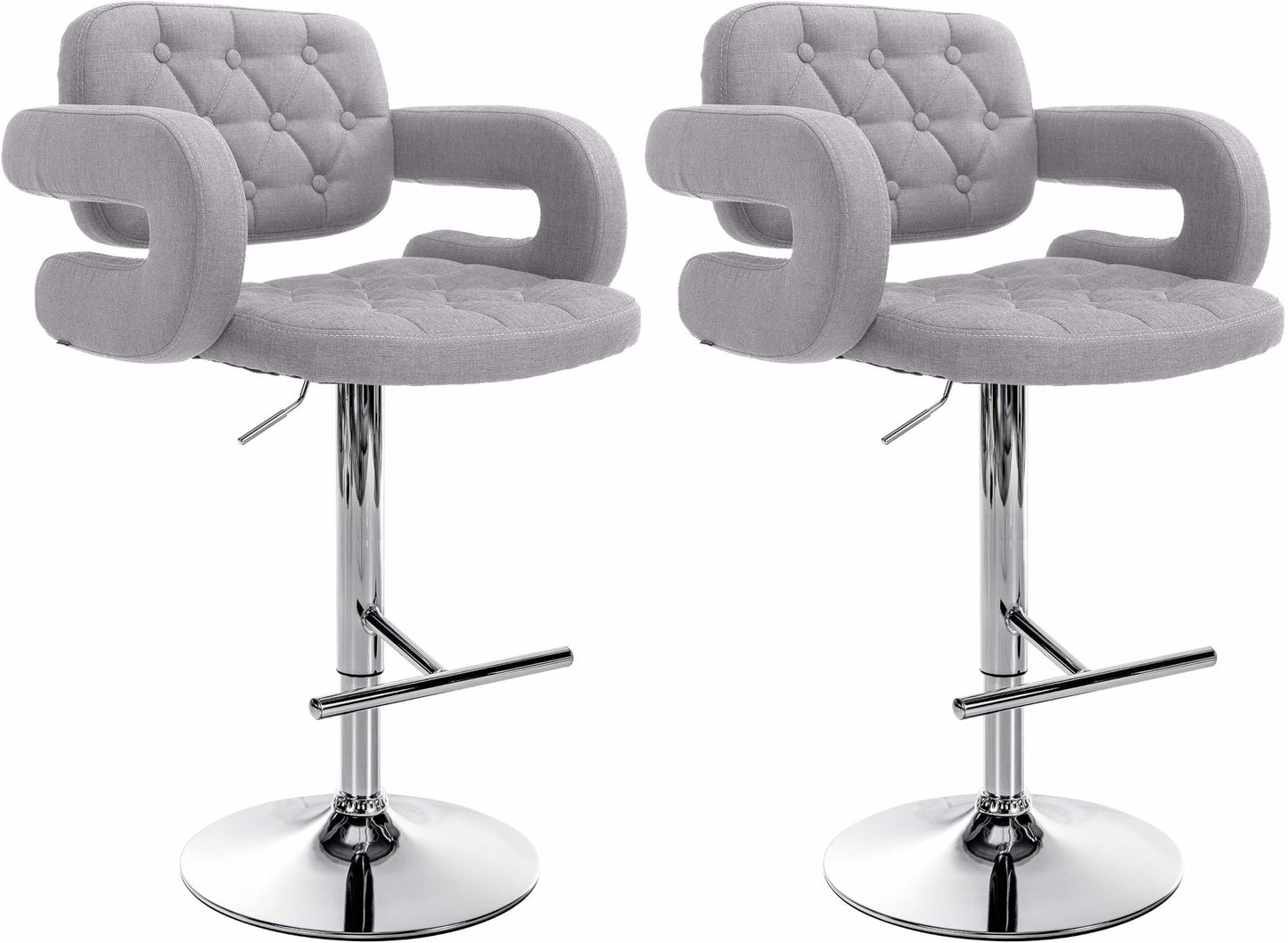 2er Set Barhocker Dublin Stoff - homemem39