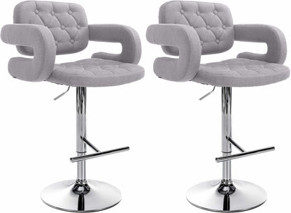 2er Set Barhocker Dublin Stoff - homemem39
