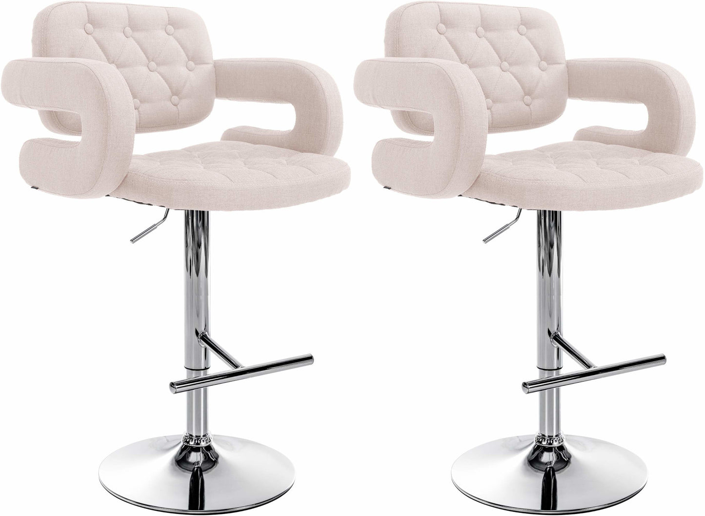 2er Set Barhocker Dublin Stoff - homemem39