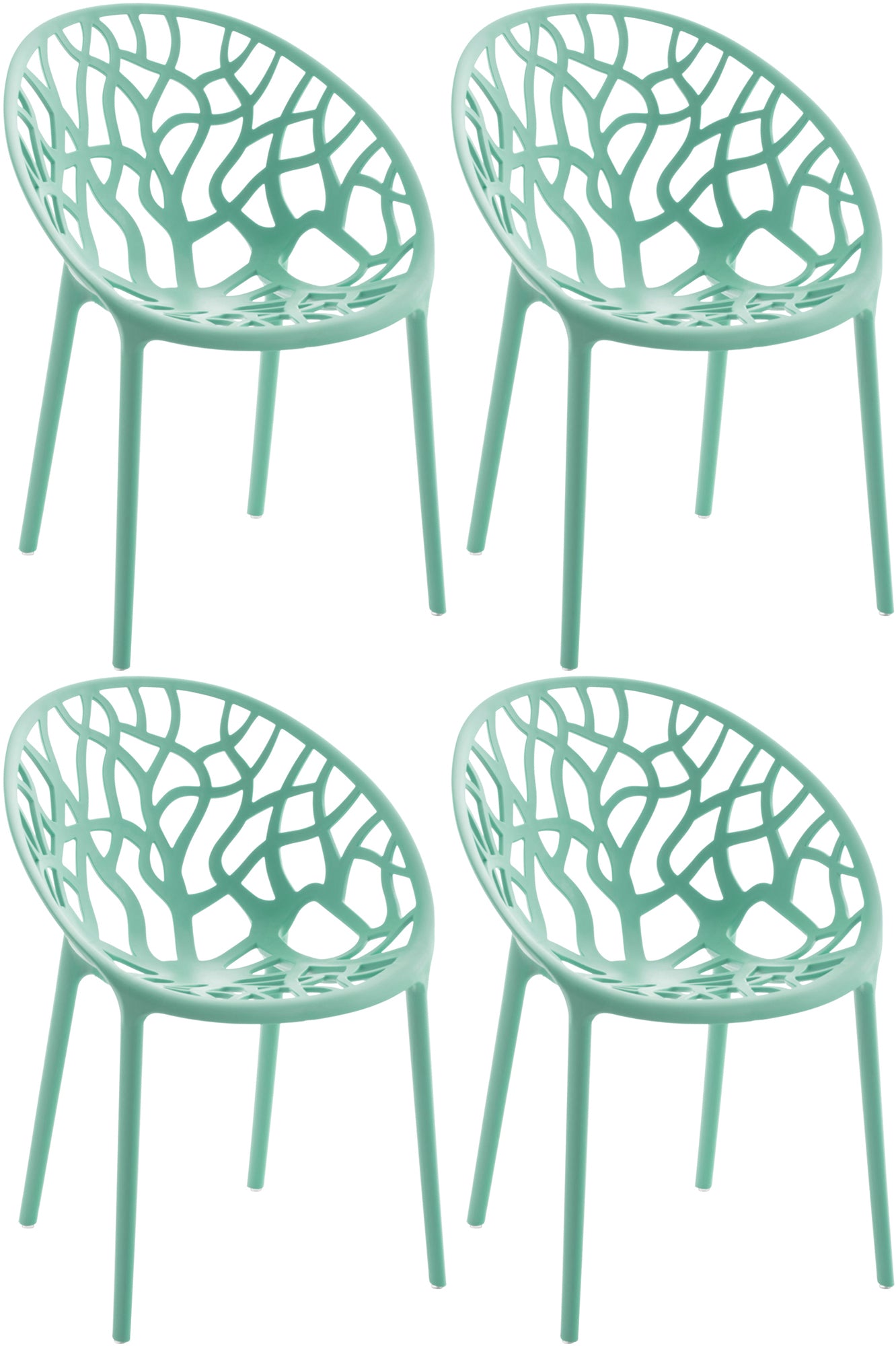 4er Set Stapelbare Gartenstühle Hope - homemem39