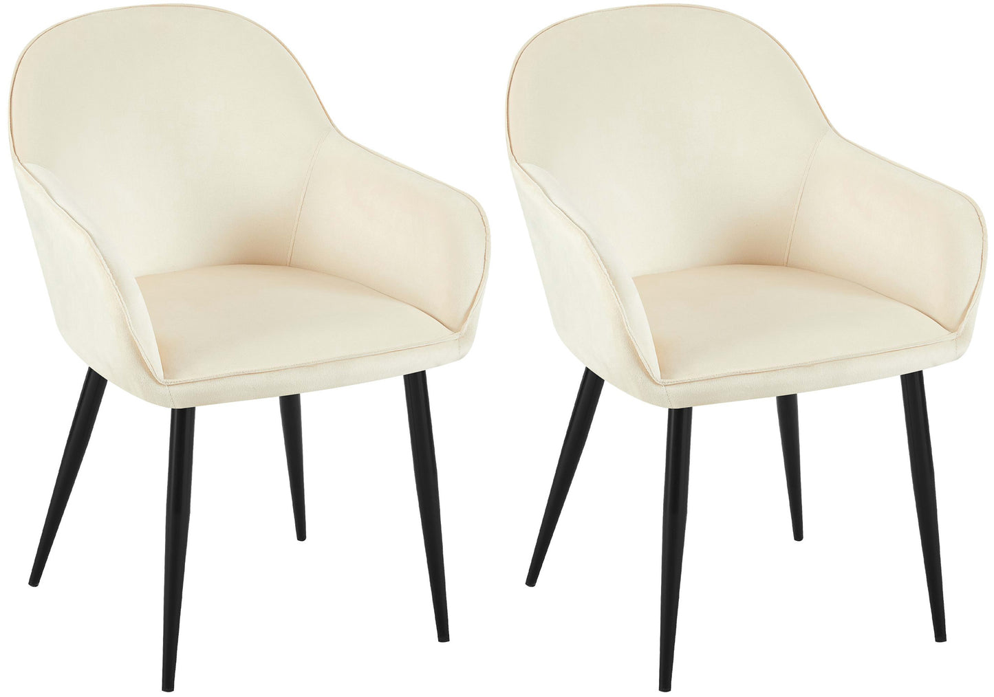 2er Set Esszimmerstuhl Boise Samt - homemem39