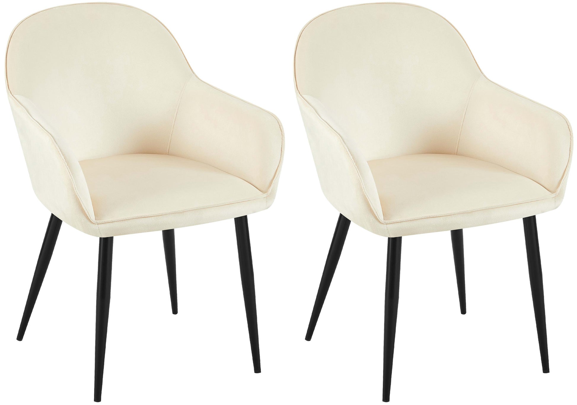 2er Set Esszimmerstuhl Boise Samt - homemem39