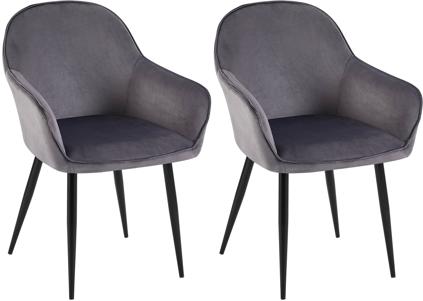 2er Set Esszimmerstuhl Boise Samt - homemem39